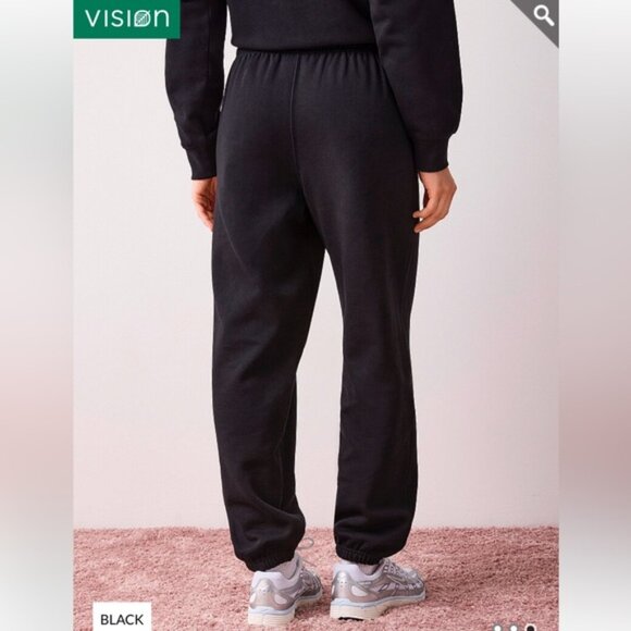 Twik Oversized thin fleece joggers sweatpants black - Picture 2 of 8